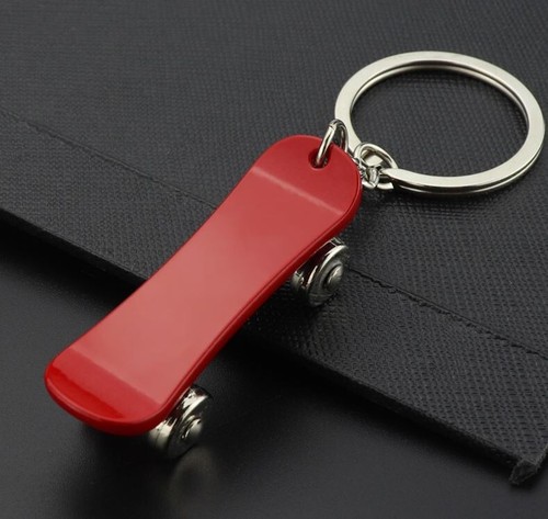 Portachiavi skateboard rosso - portachiavi,